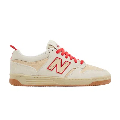 Pre-owned New Balance Chocolate Skateboards X Numeric 480 'sea Salt Red' In Cream