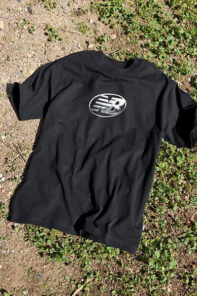 New Balance Chrome Logo Graphic Tee In Black, Men's At Urban Outfitters