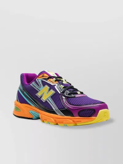 New Balance Chunky Sole Mesh Panelled Round Toe Sneakers In Yellow