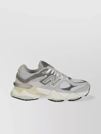 NEW BALANCE SUEDE AND MESH LOW-TOP SNEAKERS