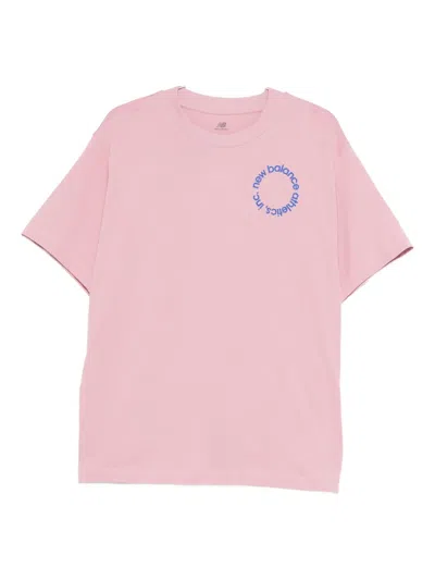 New Balance Circular-logo T-shirt In Pink