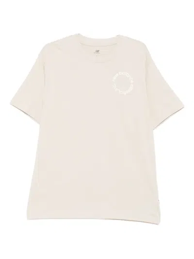 New Balance Circular-logo T-shirt In White