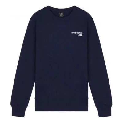 New Balance Classic Core Men Sweatshirt 'navy White' In Blue