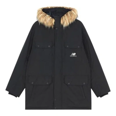New Balance Classic Down Jacket 'blue Brown' In Black