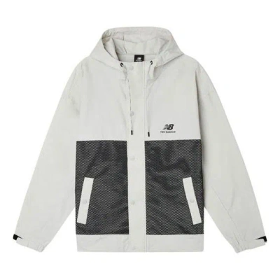 New Balance Classic Logo Print Jacket 'white Grey'