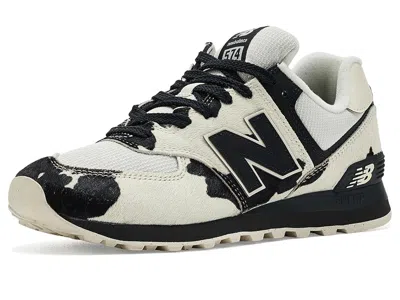 New Balance Classics 574 Women's Shoes Black/linen: 8 B - Medium