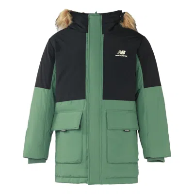 New Balance Color Block Down Jacket 'green Black'