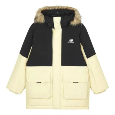 New Balance Color Block Down Jacket 'yellow Black' In Neutral