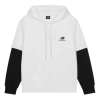 New Balance Color Block Drawstring Hoodie 'white Black'