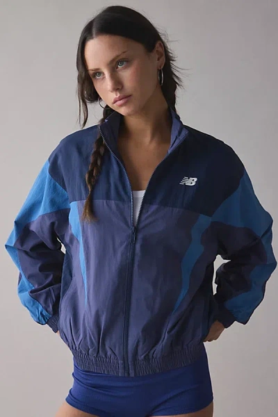 New Balance Color Blocked Woven Zip-up Jacket In Dreamstate, Women's At Urban Outfitters
