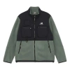 New Balance Colorblock Logo Sports Stand Collar Polar Fleece Jacket Black Green