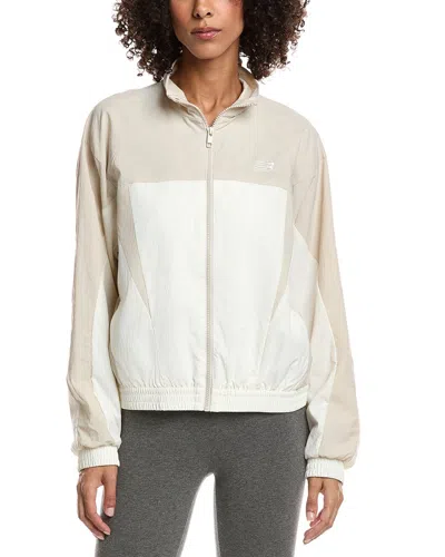 New Balance Colorblock Woven Jacket In Gray