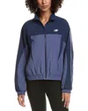 New Balance Colorblock Woven Jacket In Purple