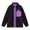 New Balance Contrasting Colors Polar Fleece Jacket Purple In Black