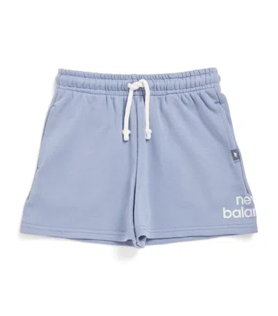 New Balance Kids' Cotton-blend Gradient Logo Shorts In Pink