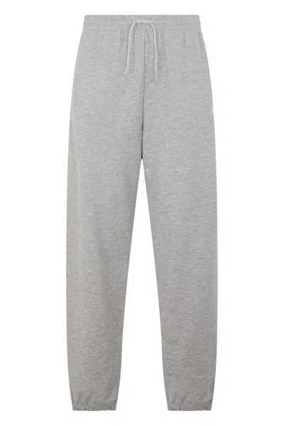 New Balance Cotton Pants With Elastic In The Waist In Gray