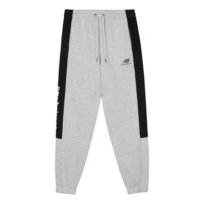 New Balance Cotton Sport Joggers 'grey Black' In Gray