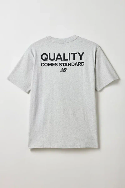 New Balance Crest Graphic Tee In Light Grey, Men's At Urban Outfitters In Gray