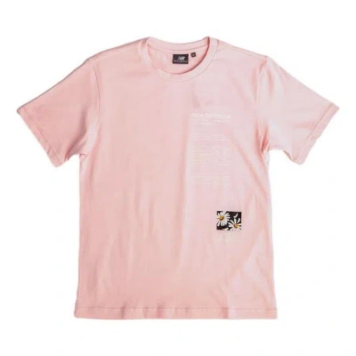 New Balance Daisy Printing Short Sleeve Unisex Pink Red