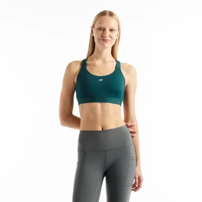 New Balance Damen Nb Essential Train Bra In Grün, Poly-strick, Grösse S In Green