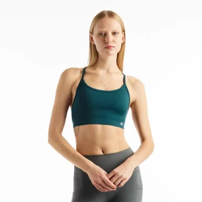 New Balance Damen Nb Essential Yoga Bra In Grün, Poly-strick, Grösse S In Green