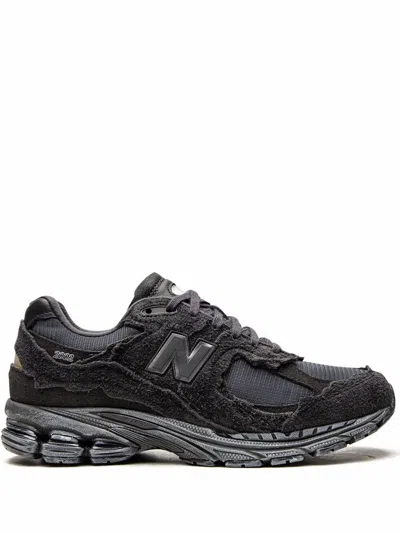 New Balance Dark Grey Suede And Mesh 2002r Sneakers In Black