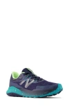 New Balance Dynasoft Nitrel V5 Gtx Waterproof Trail Running Shoe In Natural Indigo/electric Teal