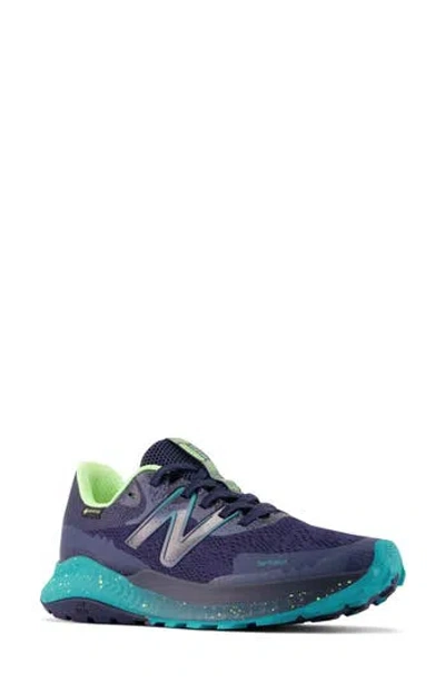New Balance Dynasoft Nitrel V5 Gtx Waterproof Trail Running Shoe In Natural Indigo/electric Teal