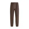 New Balance Cotton Trousers Featuring Elastic Waistband In Brown