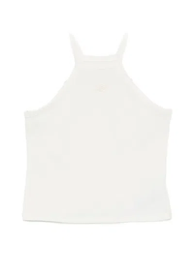 New Balance Embroidered-logo Top In White