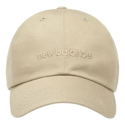 New Balance Embroidery Wordmark Logo Hat 'beige' In Sand