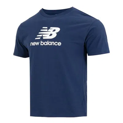 New Balance Essential Logo T-shirt 'navy' In Blue