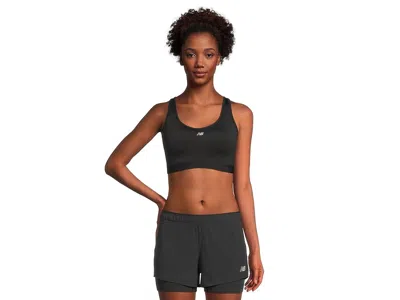 New Balance Essential Run Bra In Black