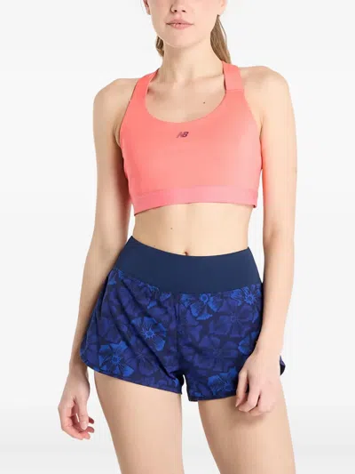 New Balance Essential Train Cross-back Sports Bra In Pink