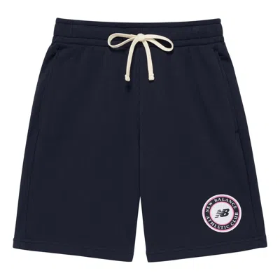 New Balance Essentials Athletic Club Shorts 'blue' In Black