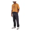 New Balance Essentials Cafe Grandpa Cotton Jersey T-shirt 'tobacco' In Yellow