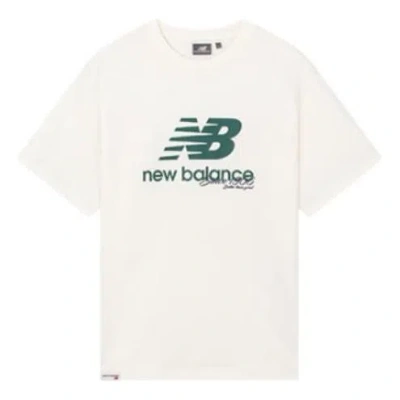 New Balance Essentials Graphic Logo Tee 'white Green'