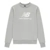 New Balance Essentials Stacked Logo French Terry Crewneck Asia Sizing 'athletic Grey' In Gray