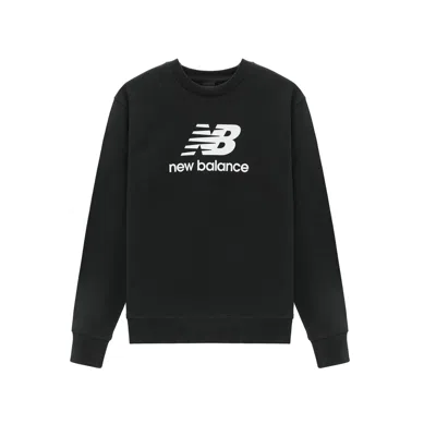 New Balance Essentials Stacked Logo French Terry Crewneck Asia Sizing 'black'