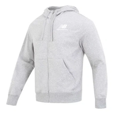 New Balance Essentials Stacked Logo French Terry Jacket 'classic Grey' In Gray