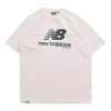 New Balance Essentials Stacked Logo Tee 'cream White Blue'