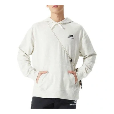 New Balance Essentials Unissentials Sweat Pullover Hoodie 'sea Salt Heather' In White