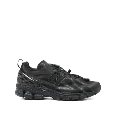 New Balance Mens Triple Black 1906 Brand-patch Leather And Mesh Low-top Trainers