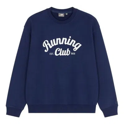 New Balance Fleece Crew Sweater 'blue White' In Multi