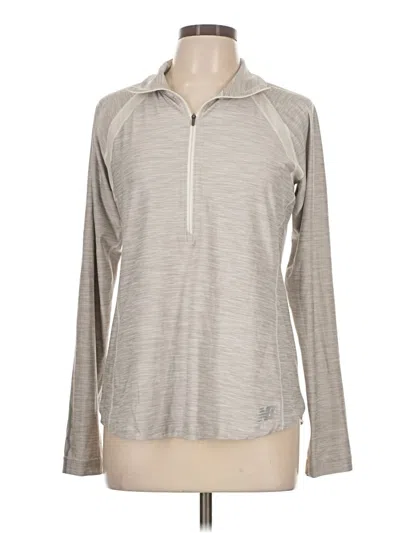 Pre-owned New Balance Fleece Jacket In Gray