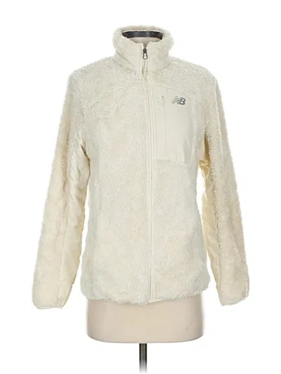 Pre-owned New Balance Fleece Jacket In White