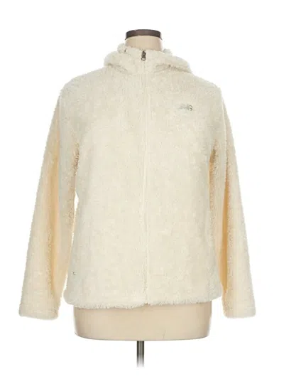 Pre-owned New Balance Fleece Jacket In White