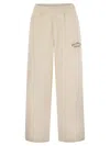 New Balance Fleece Trousers With Logo In Neutral