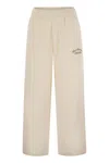 New Balance Fleece Trousers With Logo In Neutral