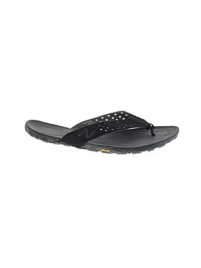 Pre-owned New Balance Flip Flops In Black